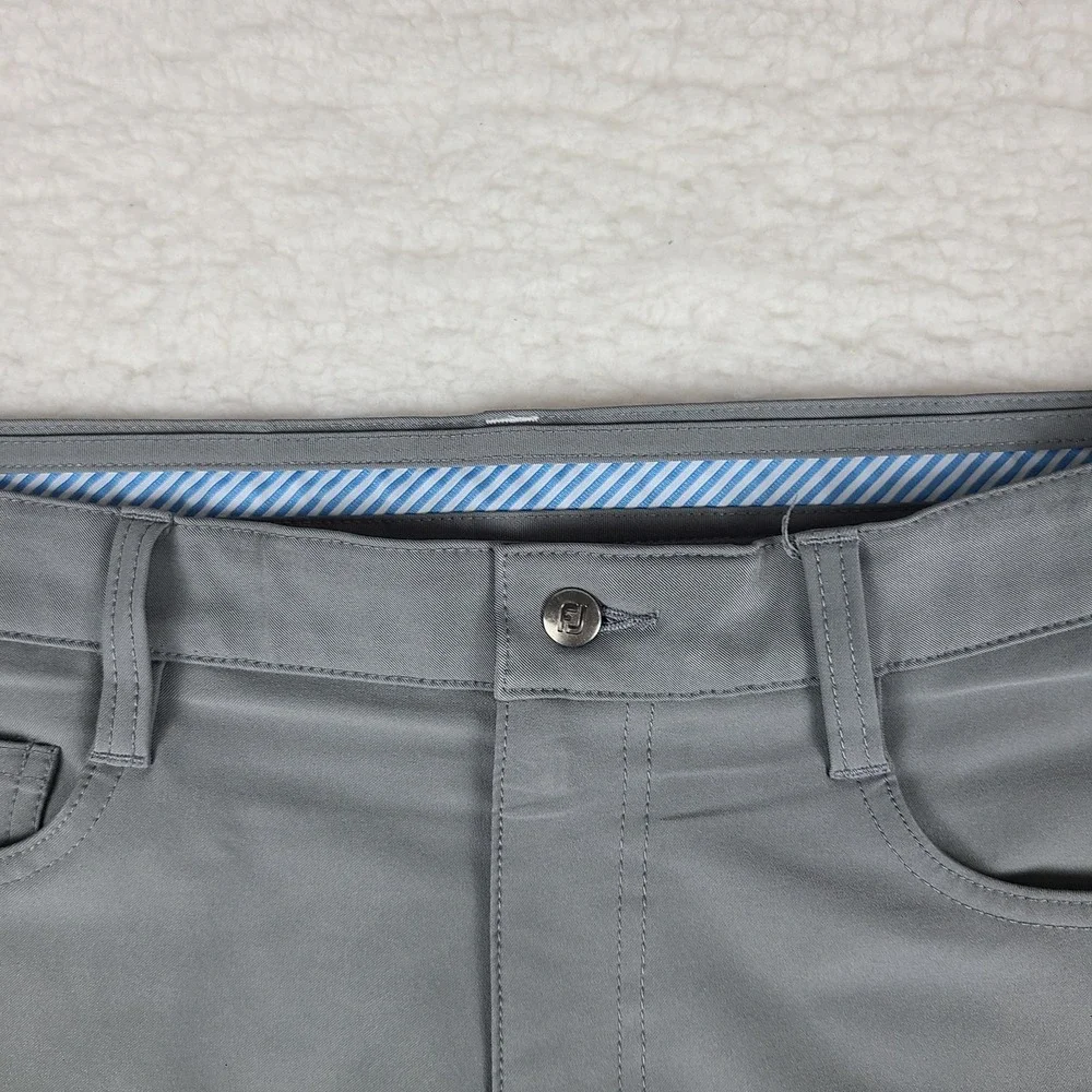 Foot Joy Pants Mens 35x31 Gray Straight Leg Performance‎ Tech Golf HEMMED